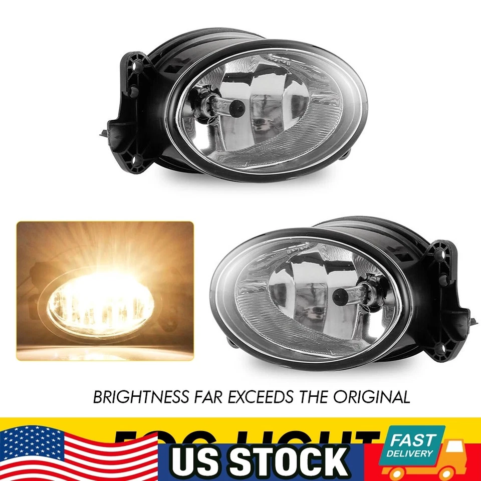 For 2007-2009 Mercedes Benz E320 R320 E63 AMG Fog Lights Clear Glass Lens Lamp - Image 1 of 4