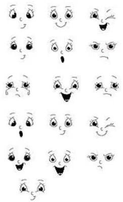 Estampillas transparentes vintage Sizzix - Vestir caras caras pequeñas 655666 Foto 1 de 4