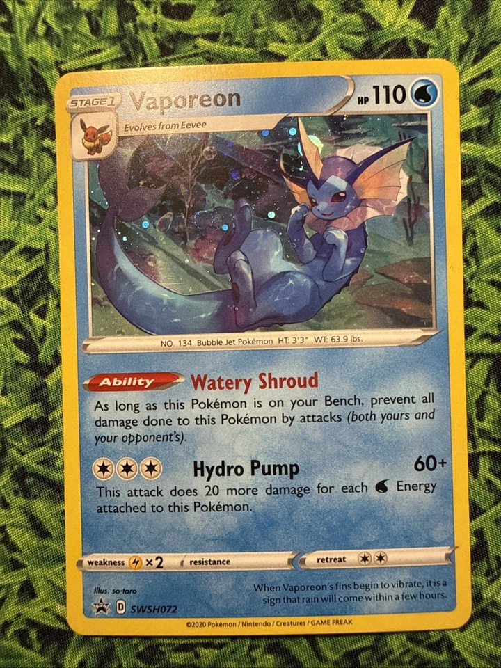 Vaporeon SWSH072 SWSH: Sword & Shield Promo Cards Holo - Image 1 of 2