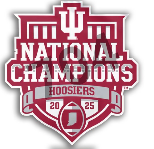 Indiana Football Decal NATIONAL Champions 2025 Sticker for Hoosiers ...