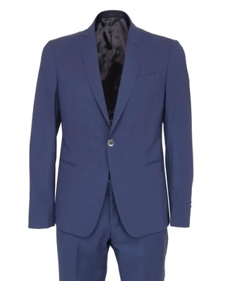 NUEVO CON ETIQUETAS TRAJE PAL ZILERI Cerimonia pico solapa azul lana ligera lujo Italia 56 Foto 1 de 4