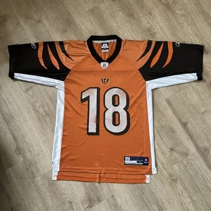 Reebok NFL Vintage Cincinnati Bengals Jersey - Green #18 - Size Small - Picture 1 of 10