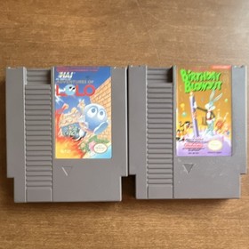 Nintendo Adventures of Lolo & Birthday Blowout NES Game Cartridges