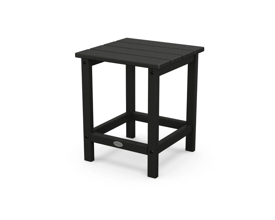 POLYWOOD ECT18BL Long Island 18" Side Table in Black