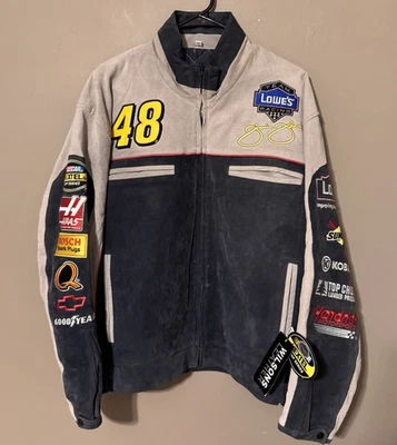 VINTAGE NASCAR Chase Authentics Jimmie Johnson #48 Suede Leather Jacket Med NWT - Image 1 of 4