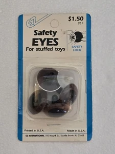 DE COLECCIÓN EZ INTERNATIONAL OJOS DE SEGURIDAD PARA JUGUETES DE PELUCHE (NUEVO) PAQUETE 4CT - Imagen 1 de 1