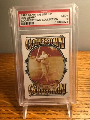 1993 Lou Gehrig Kenner Starting Lineup Cooperstown Coll. Card Graded PSA 9 MINT - Image 1 of 2