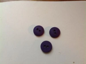NEW  25 Pc. 1/2"  INCH PURPLE DULL/ MATTE FINISH BUTTONS - Picture 1 of 2