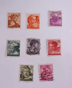 Italy 1961 Michelangelo Postage Stamp Lot Set - Picture 1 of 2