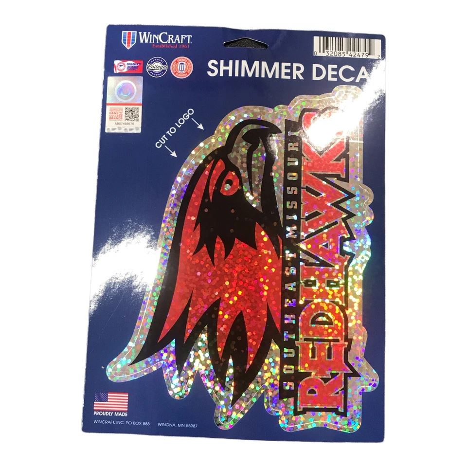 NCAA Southeast Missouri State Redhawks Shimmer Decal 5" x 6" - Image 1 of 1