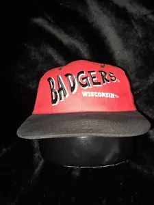 Vtg Badgers Wisconsin Signatures one Youngan Snaps Vintage Hat Cap - Picture 1 of 10