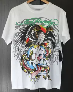 NEW Ed Hardy Men Graphic Tattoo T Shirt Eagle Skull Snake Size M - Picture 1 of 6