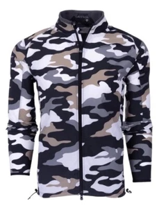 Greyson Golf Medium Camo Trailwolf Light Windbreaker Jacket Zip Windproof Shell - Picture 1 of 13