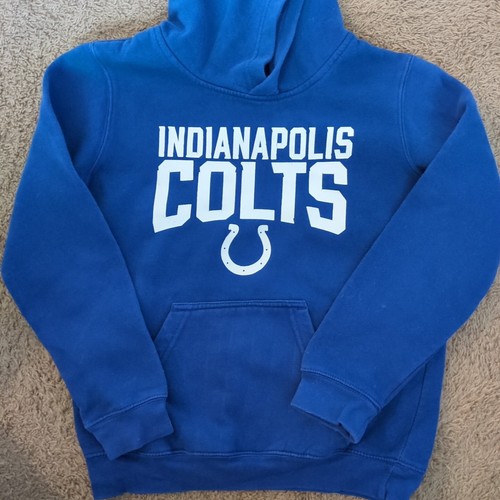 VETEMENTS Felpa con cappuccio media NFL Apparel Indianapolis Colts calcio ragazzi bambini