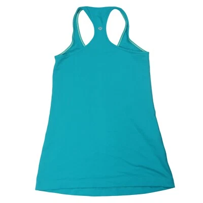 Camiseta sin mangas Lululemon espalda deportiva entrenamiento turquesa ropa deportiva se ajusta como 0 Foto 1 de 4