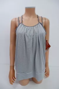 Merrell Womens BRAND NEW Gym Deveau Thelon Tank Top Size L Grey Striped £69 - Picture 1 of 10