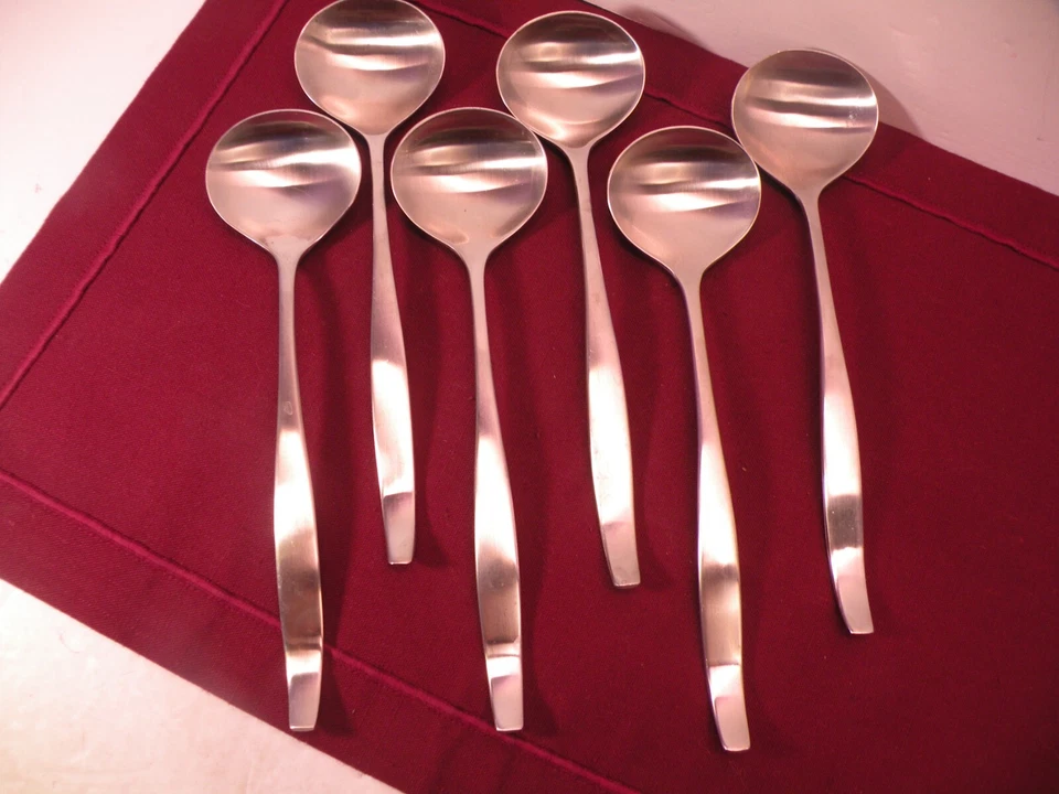 Conjunto de 6 colheres de sopa de aço inoxidável equilíbrio configurações gourmet 8 1/8" - Imagem 1 de 4