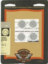 New OEM # 13892-02, Harley-Davidson Engraved Cam Cover Medallion Kit