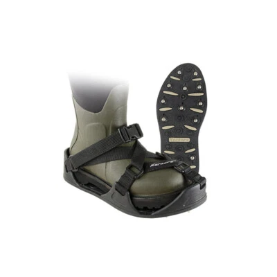 KORKERS RockTrax Black/Moonrock Medium Size Fishing Overshoe (FA5100)