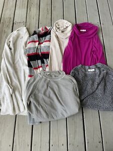 Lot Of 6 Loft Ann Taylor Women Size Extra Large Sweaters Tops Cardigans Boho