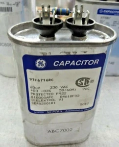 "Condensador ovalado de radiocontrol General Electric 97F6716RC (20uF, 330VAC, 50/60Hz) "NUEVO" - Imagen 1 de 1
