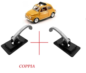 2 X Leva Maniglia Cromata Apri Porta Interna per Fiat 500 L R 126 METALLO - Imagen 1 de 1