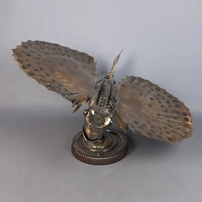 Sculpture Fish Swallow Metal Iron Steel Recycled Metal Art Simon Saronni - Image 1 of 4