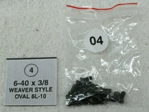 SN371 & 442 6-40 X 3/8" 20 Torx Head Weaver Style Oval Gunsmith Screws #4 - Picture 1 of 2