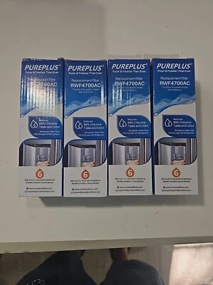 Pureplus Replacement Refrigerator Water Filters PP-RWF0700AC (4-Pack) New - Image 1 of 3