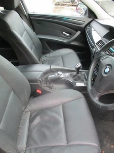BMW  E61 TOURING BLACK LEATHER TRIM COMPLETE SET INCLUDING DOOR CARDS. BREAKING. - Picture 1 of 6