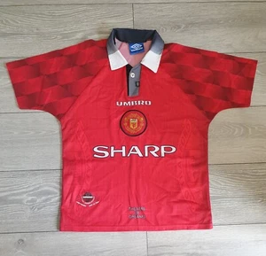 Manchester United 1996-1998 Umbro Home Shirt Size Y Youth - Picture 1 of 17