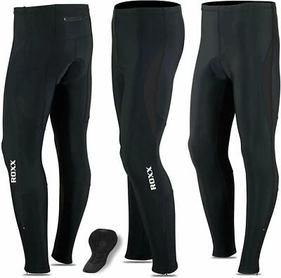 Mens Compression Cycling Tights Trouser Coolmax Padded Cycle Leggings Long Pants - Image 1 of 4