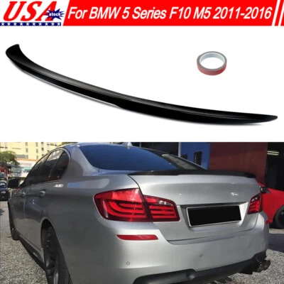 MP Style Rear Trunk Spoiler Wing For BMW F10 535i 550i M5 2011-2016 Gloss Black - Image 1 of 4