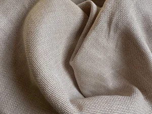 Mezcla de lino tela tejida hilo teñido cesta tejido peso medio natural por comprar - Imagen 1 de 2