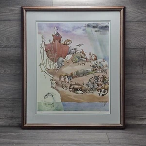 Mary Whyte Arca de Noé firmada edición limitada 1014/1500 arte ¡RARO! - Imagen 1 de 9