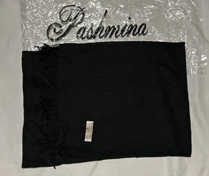 PASHMINA Schal Damen Langschal In Schwarz 70% Pashmina 30% Seide Neu 70”x27,5” - Bild 1 von 7