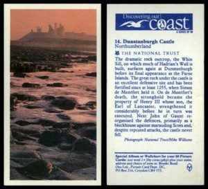 Dunstanburgh Castle #14 Discovering Our Coast 1989 Brooke Bond Tea Card