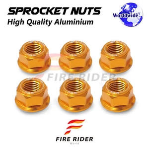 Gold Rear Wheel Sprocket Nuts M10 For Suzuki GSX-R 600/750 11 12 13 14 15 16 17 - Bild 1 von 3
