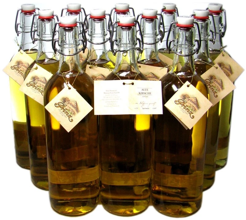 12 Flaschen Prinz Alter Kirschen Schnaps 1,0l - im Holzfass gereift aus Österrei - Bild 1 von 1