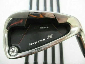 YAMAHA INPRES D BLACK JAPAN MODEL 6PC DX-508i SR-FLEX IRONS SET GOLF CLUBS - Picture 1 of 5