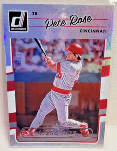 2017 Panini Donruss PETE ROSE /500 Career Stat Line Foil Parallel Card #186
