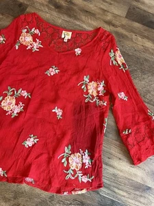 Anthropologie Fig And Flower schönes geblümtes Damen Top - Medium - Bild 1 von 9