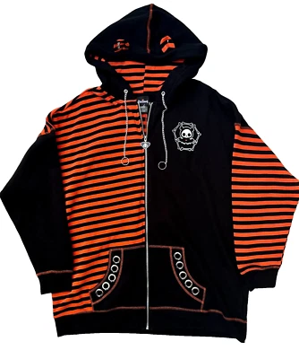 Sudadera con Capucha Skelanimals Rayas Orejas de Gato Alas Cremallera Completa MEDIANA, TALLA 1 NUEVA SIN ETIQUETAS Foto 1 de 4