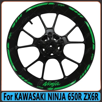 For KAWASAKI NINJA 650R ZX6R Wheel Hub Rim Decorative Decal Reflective Sticker Foto 1 de 4