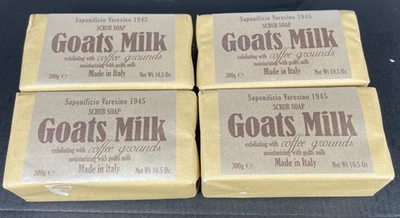 Lot of 4 Goats Milk Coffee Grounds Exfoliating Scrub Soap Coffee Grounds 10.5 Oz - Image 1 of 4