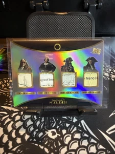 FEHLER RÜCKWÄRTS! Washington Blackbeard Columbus Franklin handgeschriebenes Quad Relikt - Bild 1 von 2