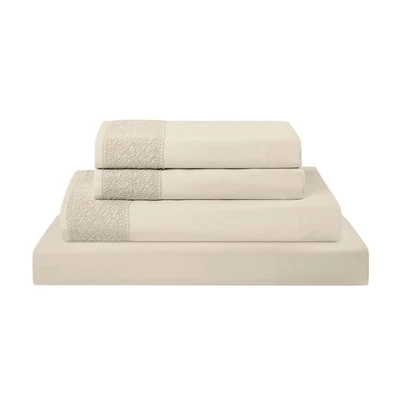 超细纤维钩针花边床单特大号套装柔软深口袋床套套装 — 第 1/4 张图片