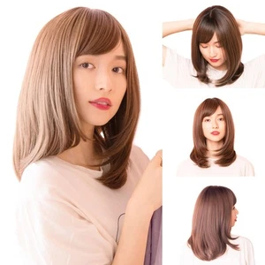 LINEASTORIA Halbmond Midi handgefertigte Midi Perücke für asiatische Frauen (japanisch beliebt... - Bild 1 von 8