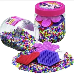 Hama Perlen 2051 Bügelperlen Dose, 4.000 bunte Midi Bastelperlen, 3 Stiftplatten - Bild 1 von 1