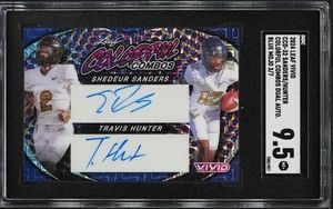 2024 Leaf Vivid Colorful Combos CCD-32 Sanders & Hunter /7 Rookie AUTO SGC 9.5 - Picture 1 of 2